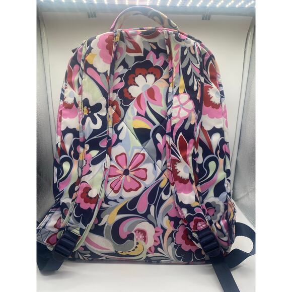 Vera Bradley Mod Paisley Pink Blue Lighten Up Essential Backpack School Travel main image 5
